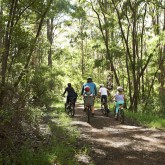 Family riding in the forest credit www.margaretriver.com (2)